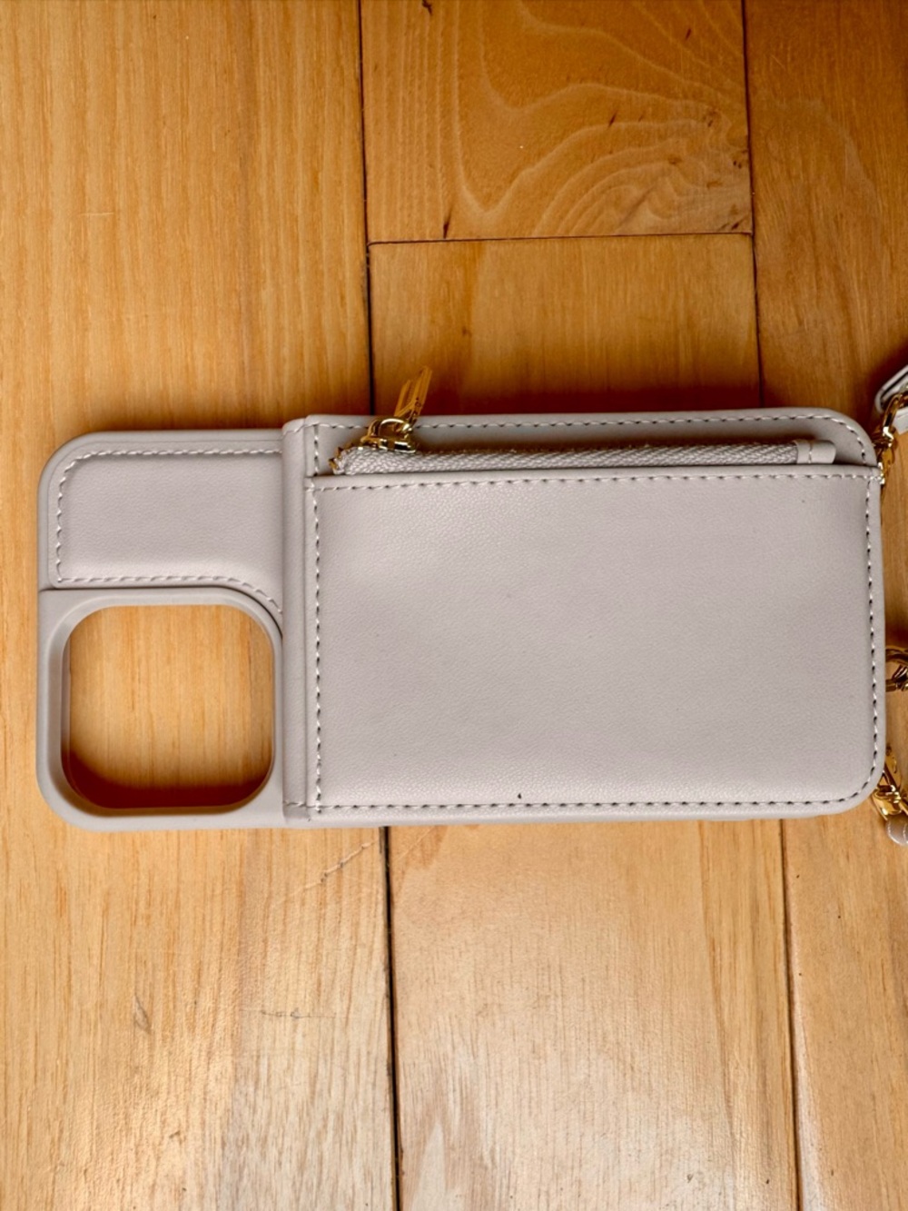 Women's Cream Crossbody iPhone 15 ProMax Phone Case with Card Pocket - Picture 2 of 6